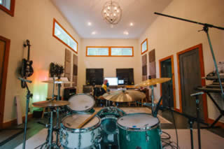 Room A from behind the drums